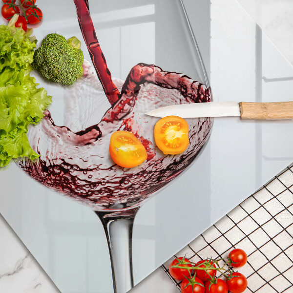 Skleněná deska do kuchyně Červené víno