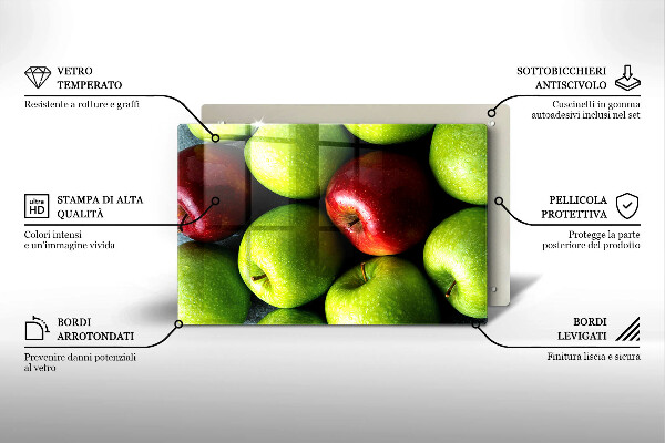 Skleněná deska do kuchyně Šťavnatá jablka