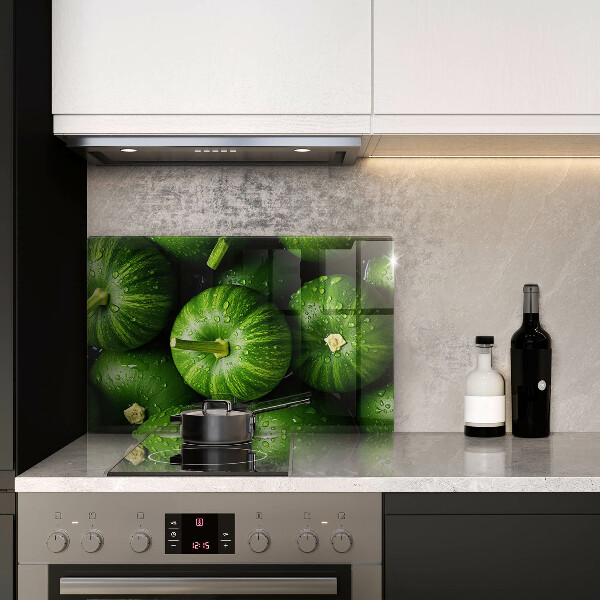 Skleněná deska do kuchyně Zelené dýně