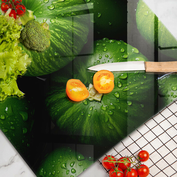 Skleněná deska do kuchyně Zelené dýně