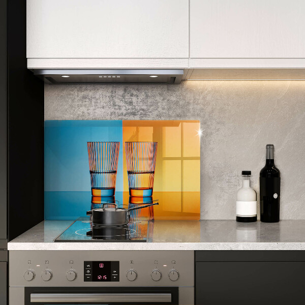 Skleněná deska do kuchyně Dvě sklenice vody