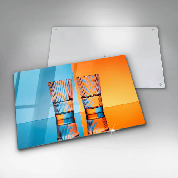 Skleněná deska do kuchyně Dvě sklenice vody