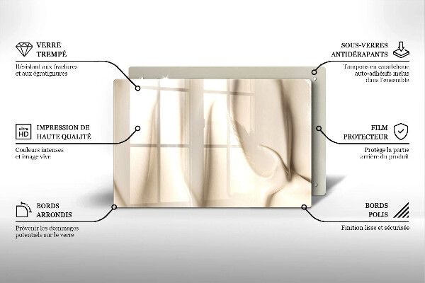 Skleněná deska do kuchyně Smetanová zmrzlina