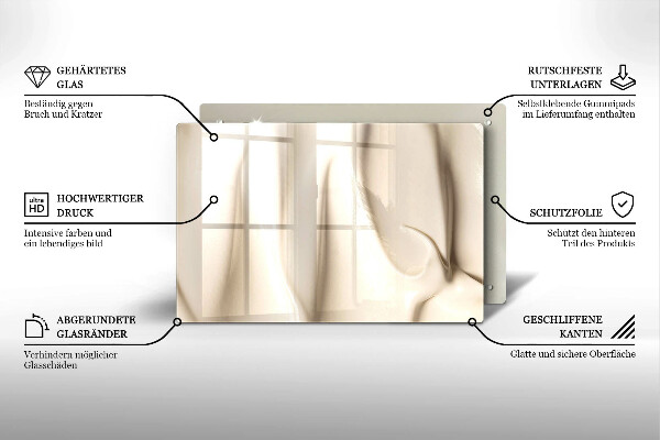 Skleněná deska do kuchyně Smetanová zmrzlina