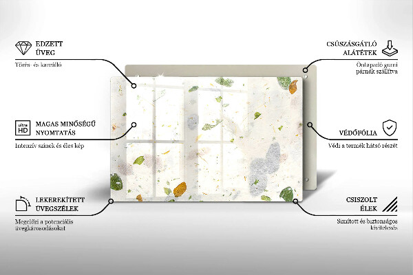 Skleněná deska do kuchyně Padající listy