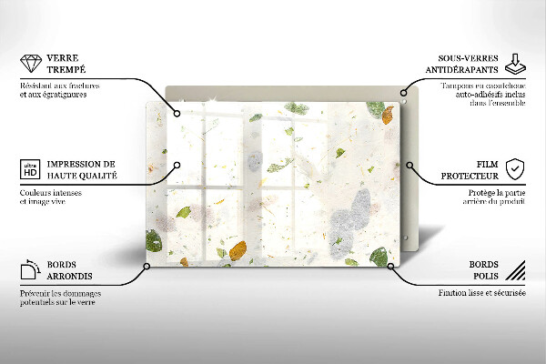 Skleněná deska do kuchyně Padající listy