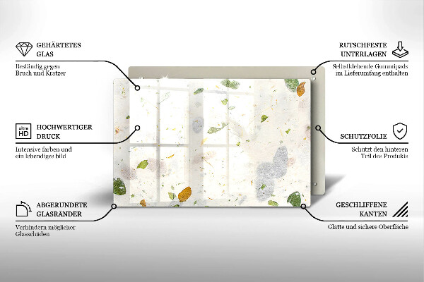 Skleněná deska do kuchyně Padající listy