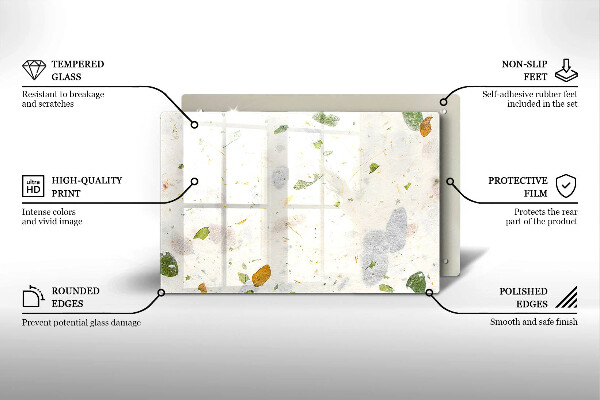 Skleněná deska do kuchyně Padající listy