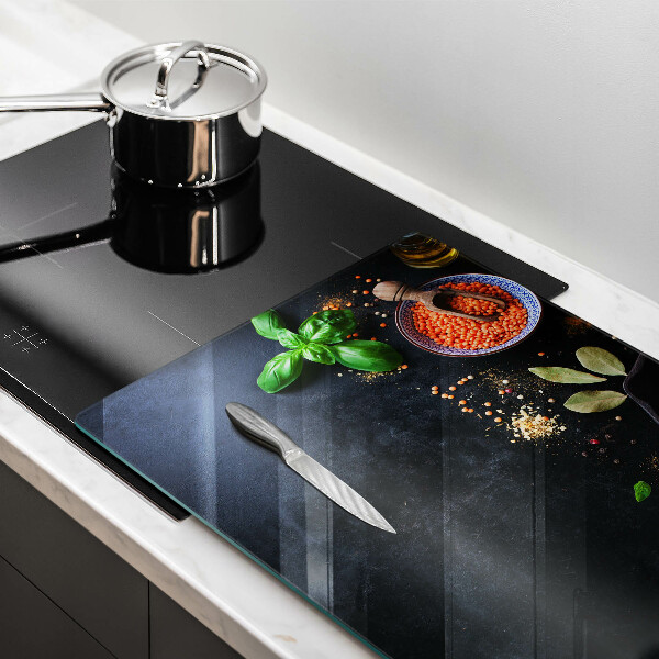 Skleněná deska do kuchyně Misky koření