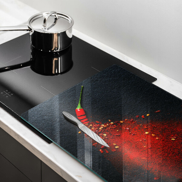 Krájecí prkénko skleněné Čili paprička