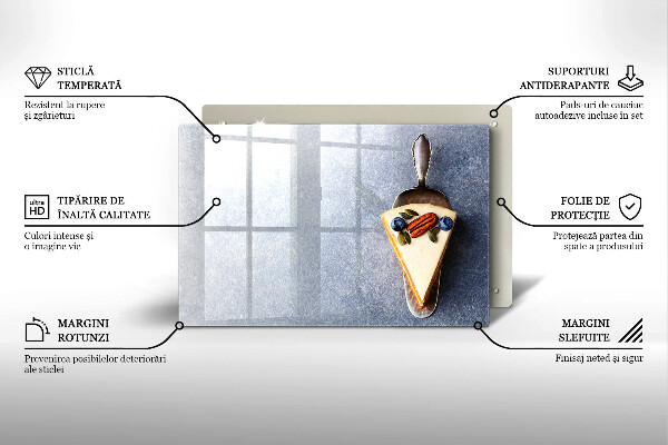 Krájecí prkénko skleněné Kus dortu