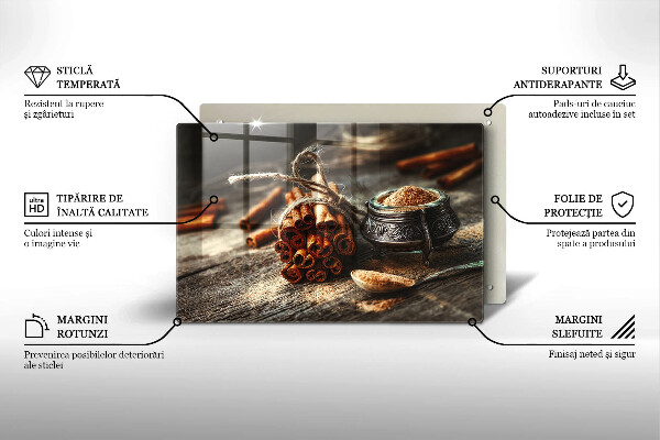 Krájecí prkénko skleněné Vanilkové lusky