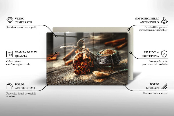 Krájecí prkénko skleněné Vanilkové lusky