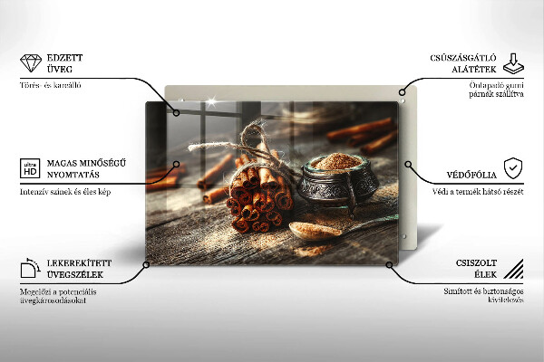 Krájecí prkénko skleněné Vanilkové lusky