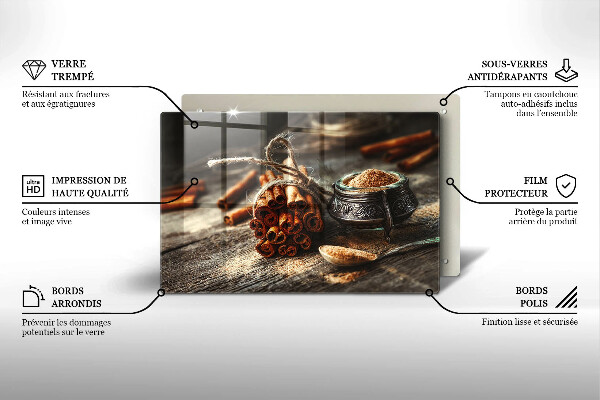 Krájecí prkénko skleněné Vanilkové lusky