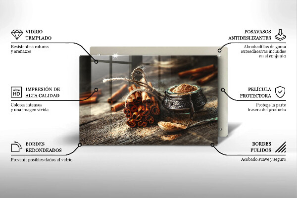 Krájecí prkénko skleněné Vanilkové lusky