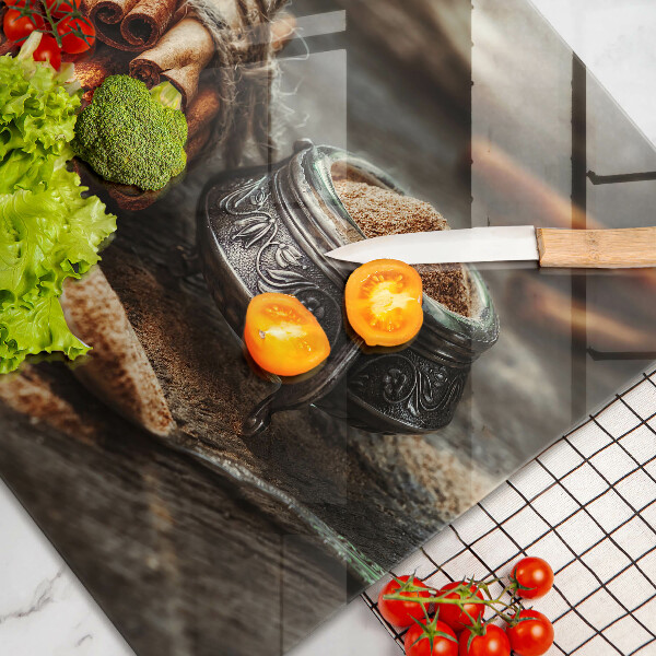 Krájecí prkénko skleněné Vanilkové lusky