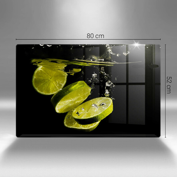 Skleněná deska do kuchyně Limetky ve vodě