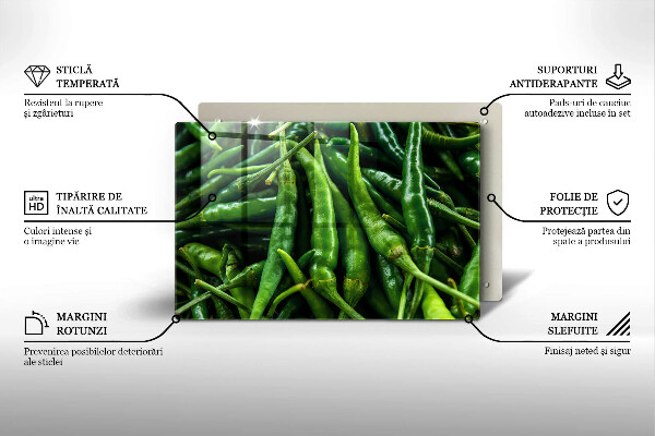 Skleněná deska do kuchyně Hrachové lusky