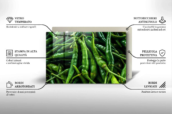 Skleněná deska do kuchyně Hrachové lusky
