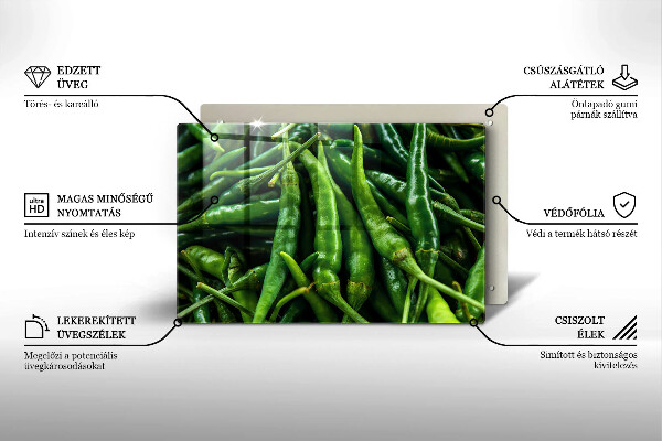 Skleněná deska do kuchyně Hrachové lusky