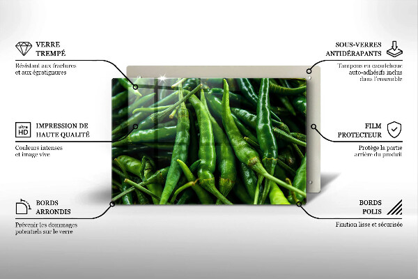 Skleněná deska do kuchyně Hrachové lusky