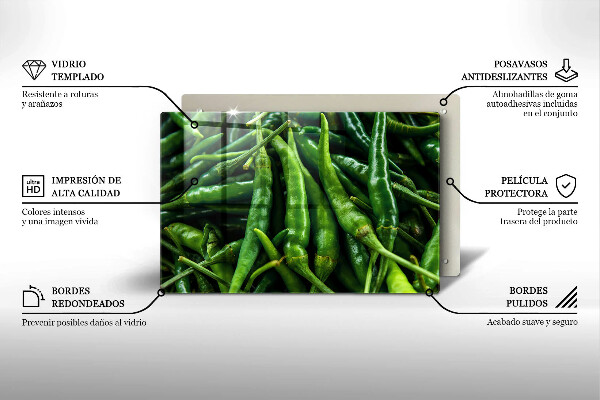 Skleněná deska do kuchyně Hrachové lusky