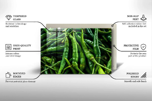 Skleněná deska do kuchyně Hrachové lusky