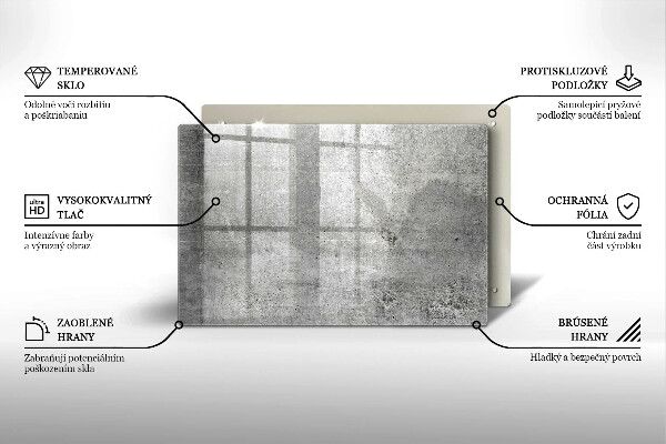 Skleněná deska do kuchyně Betonová textura