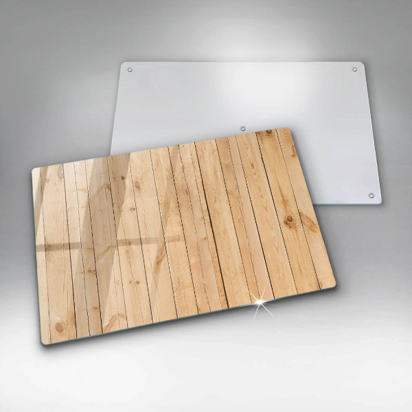 Skleněná deska do kuchyně Jemné dřevěné desky