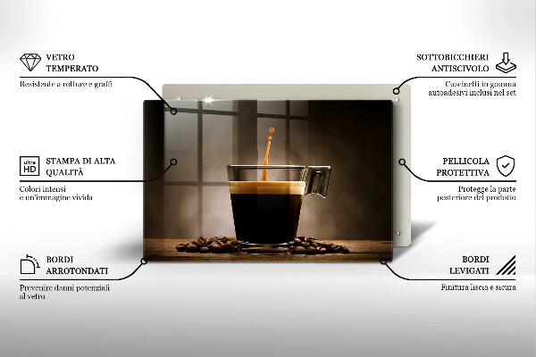 Skleněná deska do kuchyně Sklo a kávová zrna
