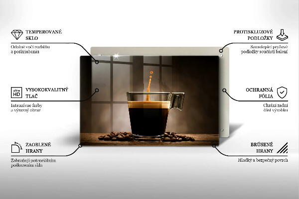 Skleněná deska do kuchyně Sklo a kávová zrna