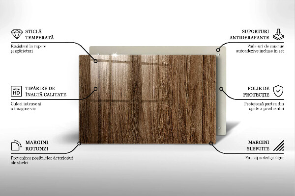 Skleněná deska do kuchyně Textura dřeva