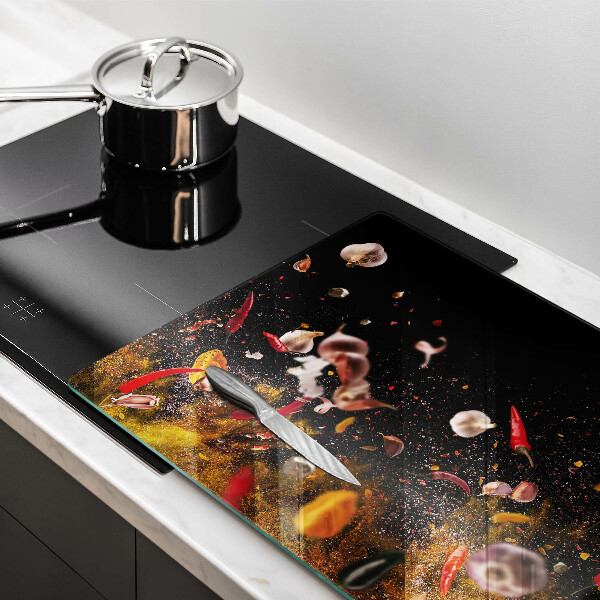 Skleněná deska do kuchyně Pálivé koření