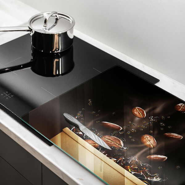 Skleněná deska do kuchyně Horká kávová zrna