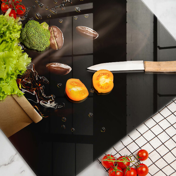 Skleněná deska do kuchyně Horká kávová zrna