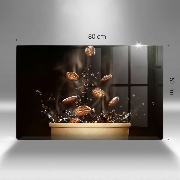 Skleněná deska do kuchyně Horká kávová zrna