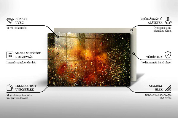 Skleněná deska do kuchyně Barevné koření