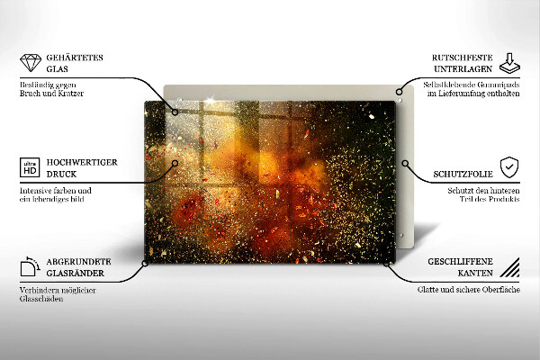 Skleněná deska do kuchyně Barevné koření