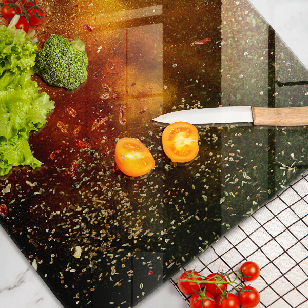 Skleněná deska do kuchyně Barevné koření