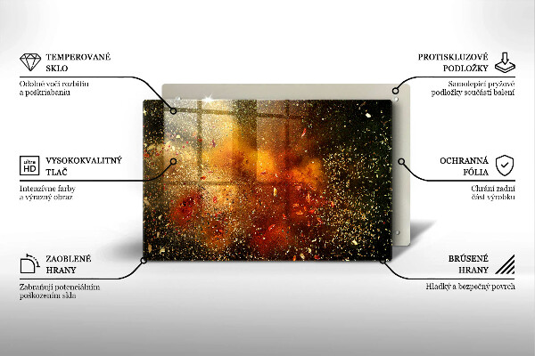 Skleněná deska do kuchyně Barevné koření