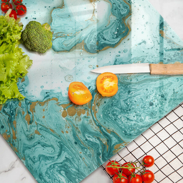 Krájecí prkénko skleněné Modrá abstrakce