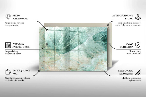 Krájecí prkénko skleněné Kamenná struktura