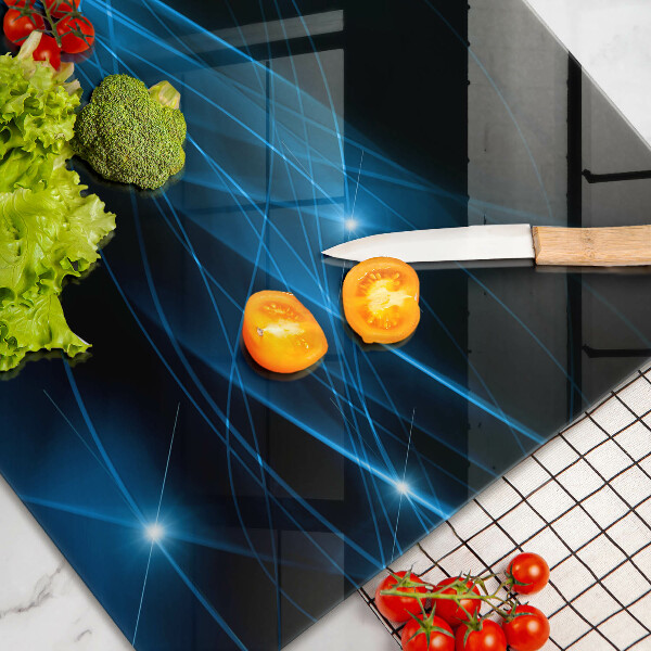 Skleněná deska do kuchyně Abstraktní modrý kouř