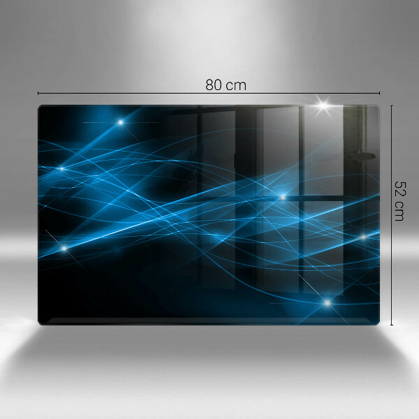 Skleněná deska do kuchyně Abstraktní modrý kouř