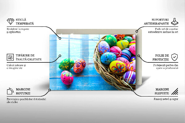 Krájecí prkénko skleněné Velikonoční vajíčka velikonoční vajíčka