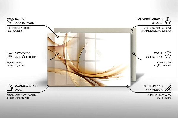 Skleněná deska do kuchyně Abstraktní tvary