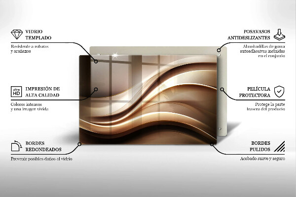 Skleněná deska do kuchyně Abstrakce jemné linie