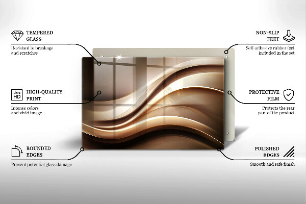 Skleněná deska do kuchyně Abstrakce jemné linie