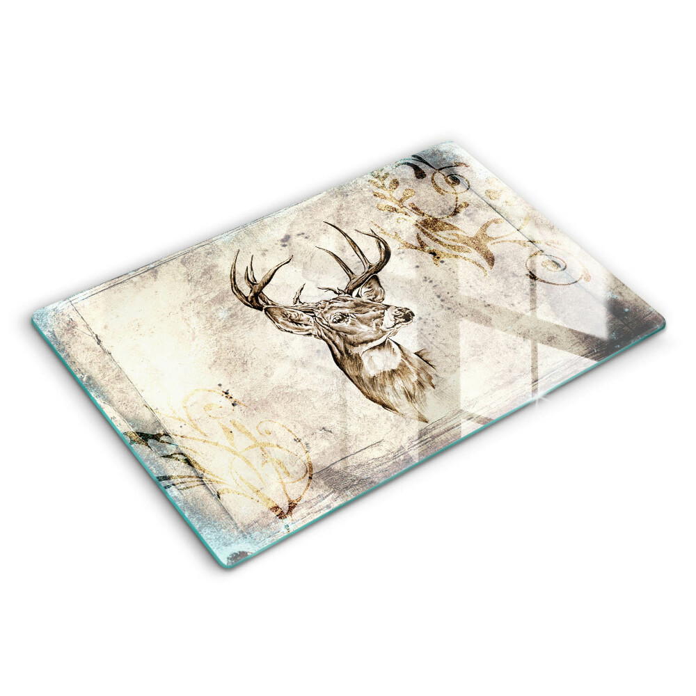 Skleněná deska do kuchyně Ilustrace zvířat jelenů